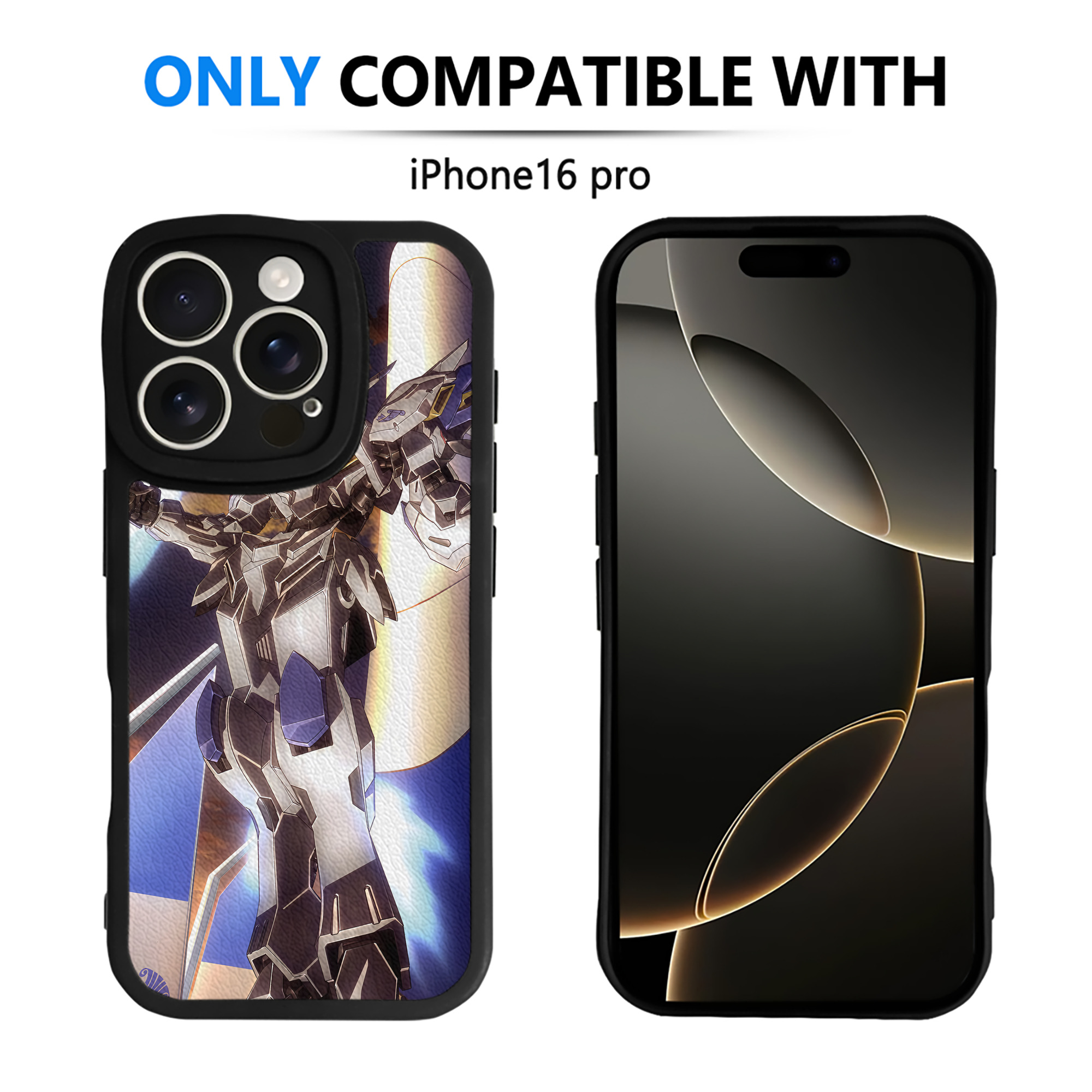 （画像用） 機動戦士ガンダム Mobile Suit Gundam 【iPhone 16シリーズ対応】シリコンスマホケース（レザー調） 材質：シリコン